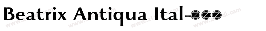 Beatrix Antiqua Ital字体转换